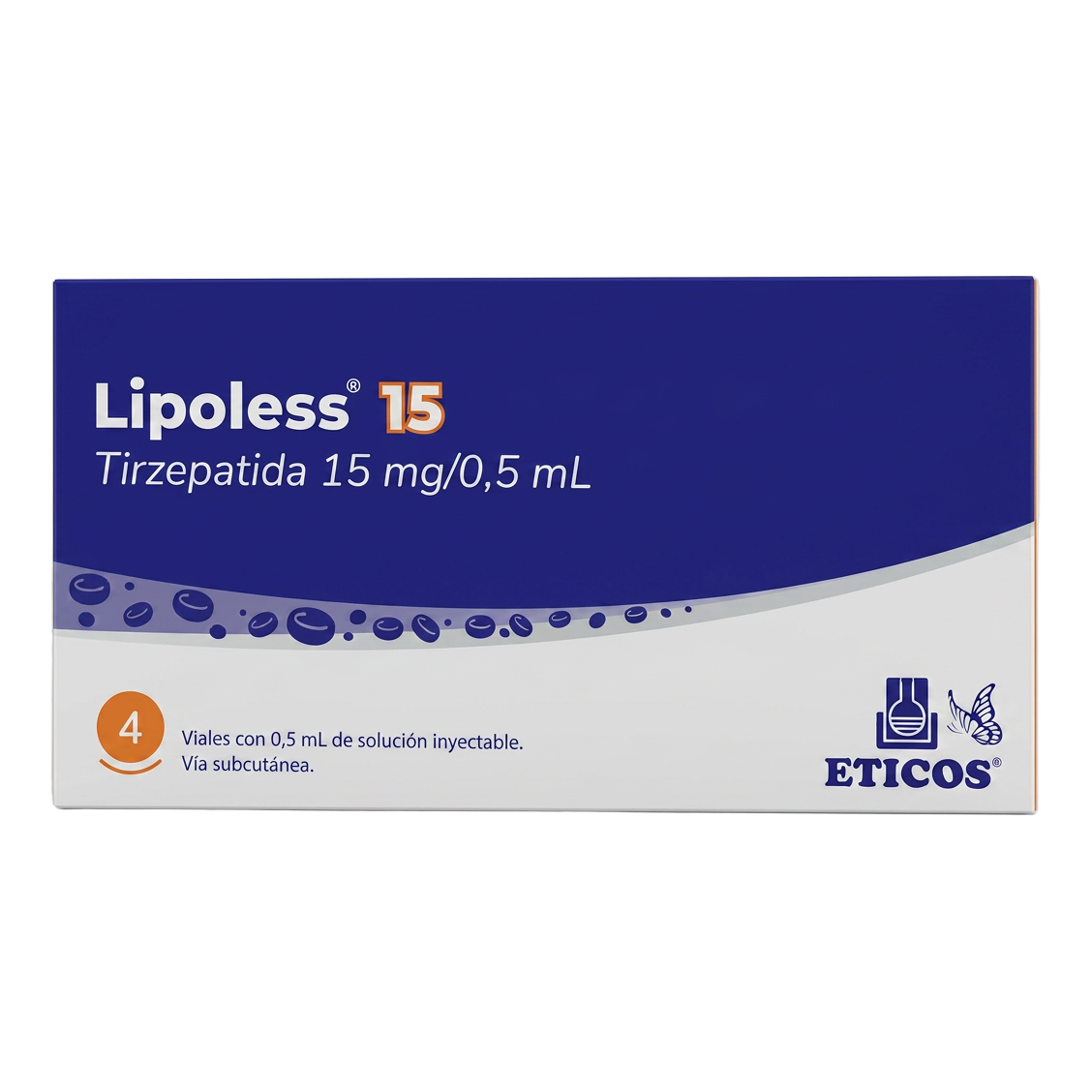 Kit Lipoless® 15 — 4 ampolas de Tirzepatida 15 mg/0,5 mL (ETICOS)
